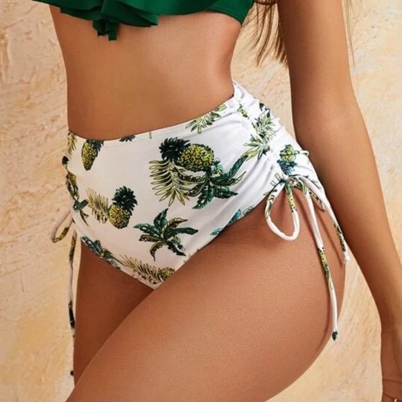 SHEIN Tropical Pineapple Bikini Bottoms NWOT - Picture 2 of 4